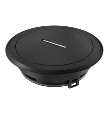 Лючок GES R2T пылевлагостойкий IP66, IK10, нагрузка 2039 кг 40х140 мм (металл черный RAL 9005) тубус  7408857  OBO Bettermann