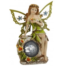 Cветильник садовый декоративный SL-RSN27-ELF на солнечной батарее, полистоун, цветной, 27 см  Б0018809  ЭРА