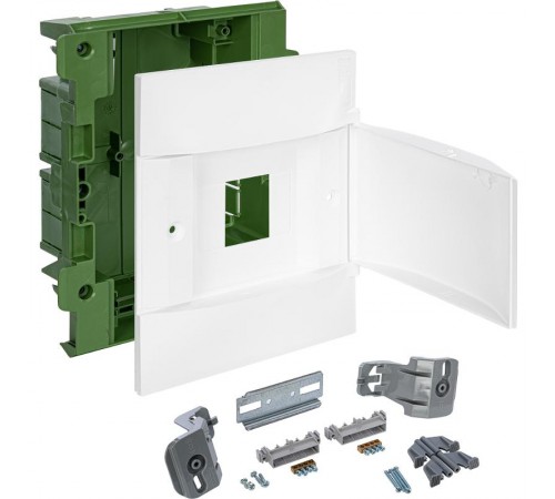 Practibox S Пластиковый щиток Встраиваемый (в полые стены) 1X4 Белая дверь  134564  Legrand