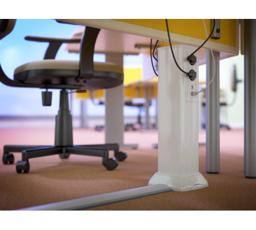 Алюминиевая колонна 0.71 м цвет белый  09592  DKC