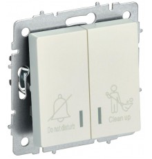 BRITE Выключ. 2-кл. с инд. отел. 10А ВС10-2-9-БрЖ жемч.  BR-V20-2-10-K36  IEK