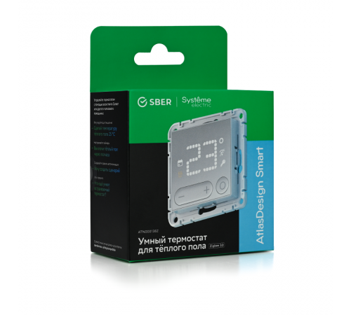 AtlasDesign SMART Белый Термостат программируемый для электрического теплого пола, Zigbee, 16 А, механизм  ATN000138Z  SE