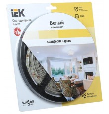 Лента светодиодная 5м блистер LSR-3528WW60-4.8-IP65-12V -eco  LSR1-1-060-65-1-05  IEK