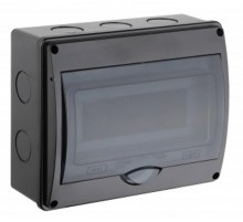 Тусо.Щиток о/п на 10 мод.с вертик.двер.250х200х107мм черный   69011Ч  Рувинил