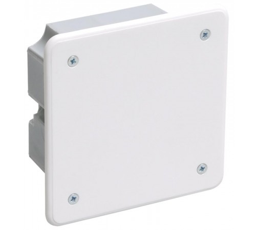 Коробка распределительная с/у 92х92x45 КМ41021 с саморезами, металлические лапки, с крышкой (для полых стен)  UKG11-092-092-040-M  IEK