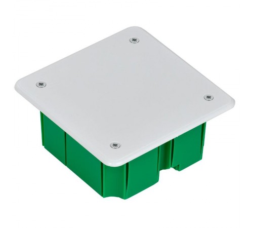 Коробка распределительная с/у 92х92x45 КМ41021 с саморезами, металлические лапки, с крышкой (для полых стен)  UKG11-092-092-040-M  IEK