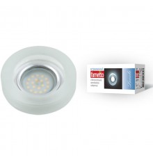 Светильник декор.встр Luciole DLS-L110 GU5.3 CHROME/MATT CLEAR GU5.3 доп.LED подсветка 3Вт металл/стекл. Хром/мат+прозр  UL-00000361  Fametto