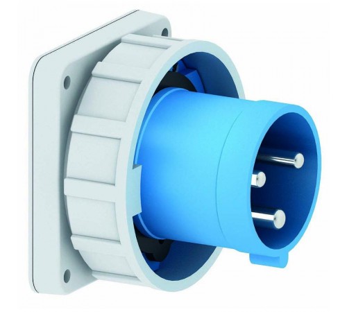 Вилка встраиваемая 63A 3р(2P+PE) 6h 230V IP67 фланец 110х106 2835 I 2835-Bals I Bals