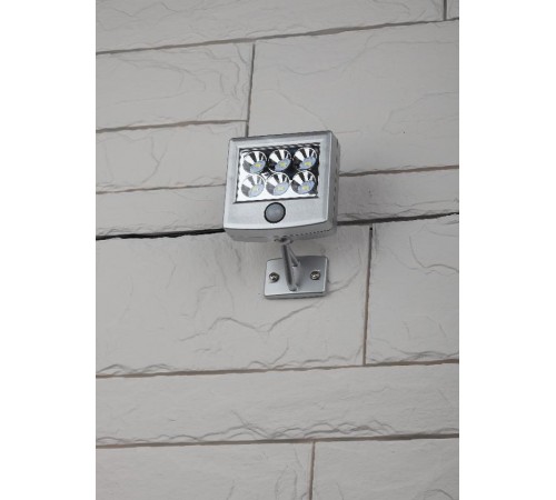 ERAFS024-07 Прожектор фасадный с датчиком движения c выносной солнечной батареей, 6LED,150lm  Б0044247  ЭРА