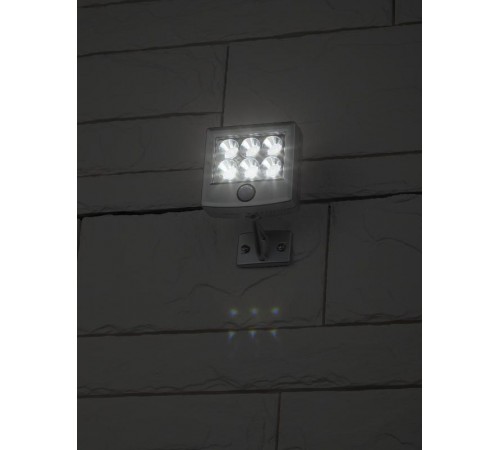 ERAFS024-07 Прожектор фасадный с датчиком движения c выносной солнечной батареей, 6LED,150lm  Б0044247  ЭРА