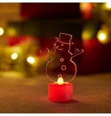 Фигура светодиодная на подставке "Снеговик в шляпе 2D", RGB  501-043  NEON-NIGHT