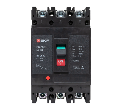 Выключатель автоматический LS125 18кА 3P 25А ProPact  mccb-125-18-3-25-ls  EKF