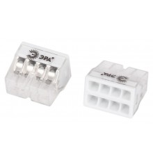 Клемма  NO-225-362 быстрозажимная 2273-208 компактная 8-проводная 0.2-2.5 мм2 упаковка 15 шт  Б0067913  ЭРА