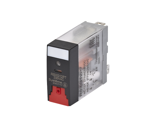 Реле 12A 1CO 230VAC тест кнопка LED  RSXG12P7  SE