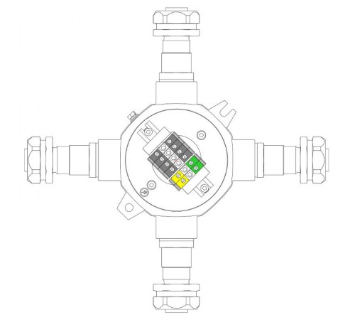 Взрывонепроницаемая распределительная коробка из алюминия (замена на LBD23000112)  LBD21000017  DKC