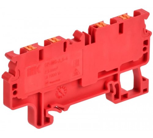 ARMAFIX Клемма пруж. Push In CP-MC 4 выв. 2,5мм2 красная  AF-CT22-00-4-K04-002  IEK