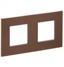 SKANDY Рамка 2-местная SK-F32Br металл шоколад   SK-M22-M-K30  IEK