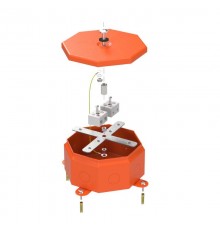 Коробка металлическая огнестойкая Октагон 70-0101-FR10.0-4 Е15-Е120 RAL2004 130х130х63 4p до 10мм.кв. (9 шт/кор)  70-0101-2004-FR10.0-4  Промрукав