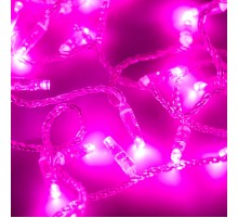 Светодиодная гирлянда ARD-STRING-CLASSIC-10000-CLEAR-100LED-FLASH PINK (230V, 7W)  025792  Arlight
