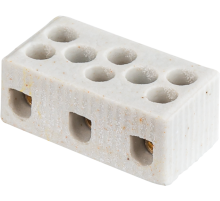 Клемма керамическая винтовая КВ 1,5 - 6 мм 3 пары контактов 24А до 350 °C КЗВ NTB-HCR-3-24/WH  61710  Navigator