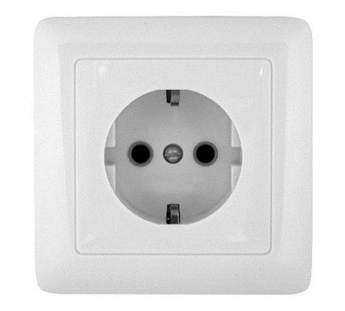 Хит Белый С/У Розетка с заземлением без шторок, 16А, 250В  RS16-134-B  SE