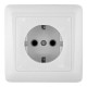 Хит Белый С/У Розетка с заземлением без шторок, 16А, 250В  RS16-134-B  SE