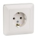 Хит Белый С/У Розетка с заземлением без шторок, 16А, 250В  RS16-134-B  SE