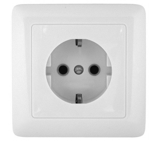 Хит Белый С/У Розетка с заземлением без шторок, 16А, 250В  RS16-134-B  SE