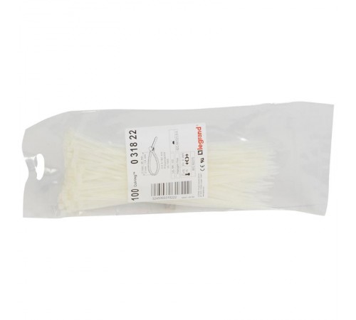 Монтажный хомут Colring - ширина 2.4 мм - длина 180 мм - пакет 100 шт - бесцветный  031822  Legrand