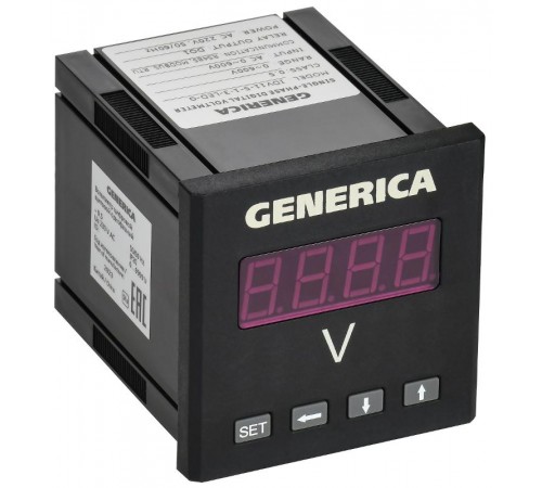 Вольтметр цифровой щитовой однофазный DO RS-485 72х72мм LED  IDV11-5-1-3-LED-G  GENERICA