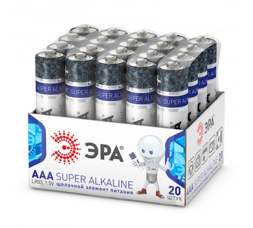 Батарейки LR03-20 bulk SUPER Alkaline (упак. 20шт.)  Б0054622  ЭРА