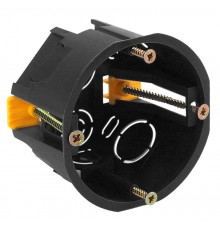 Коробка КУП 68х45мм для полых стен саморез. пласт. лапк. черная IP30 KUP-68-45-black  Б0037432  ЭРА