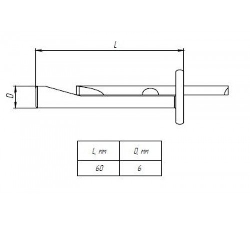 Анкер-клин М6х60мм  aklm6x60  EKF