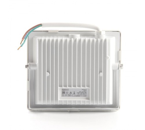 Прожектор светодиодный SFL90-50 2835 SMD 50W 6400K AC220V/50Hz IP65, белый в компактном корпусе, 205*30*160 мм  55073  SAFFIT