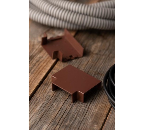 Угол T-образный (40х16) (4 шт) Plast EKF PROxima  под темное деревоtchd-40-16x4EKF