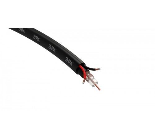 Кабель для аналогового видеонаблюдения Simple KL-0.5-PE КВК-П-2 +2x0,5 мм, бухта 200 метров, чёрный  Б0052737  ЭРА