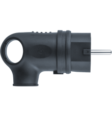 Вилка 61 367 NCA-PLR01-16A-E-IP44-BL угловая с/з каучук черная 61367 Navigator