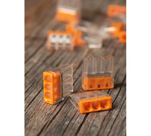 Строительно-монтажная клемма СМК 2273-243 (с пастой) 3 отверстия 0,5-2.5мм2 (100шт.) EKF PROxima  plc-smk-2273-243  EKF