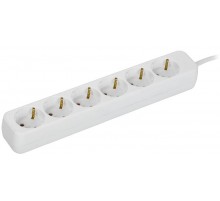 UMA Удлинитель У06 6 мест 2P+PE 3м 3х1мм2 10А белый   UM-YP10-10-06-03-Z-K01  IEK