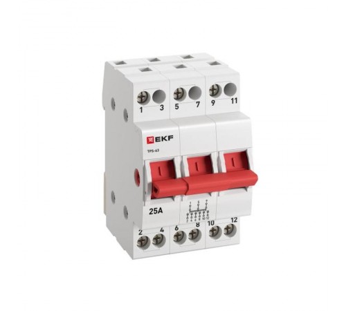 Трехпозиционный переключатель ТПС-63 3P 25А  TPS325  EKF