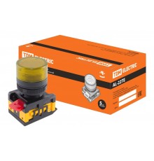 Лампа AL-22TE сигнальная d22мм желтый неон/230В цилиндр   SQ0702-0038  TDM