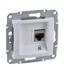 Sedna Белый Розетка компьютерная 1-ая RJ45 кат. 5e UTP  SDN4300121  Schneider Electric