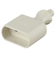 Розетка кабельная R2  б/з 6A с кольцом прямой ввод белая (10/200/7200) Б0019185  ЭРА