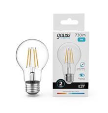 Лампа светодиодная   Filament Elementary А60 9W 730lm 4100К Е27 LED 1/10/50  22229  Gauss