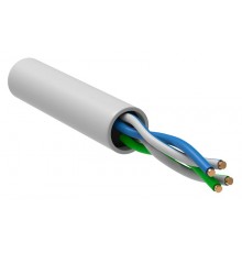 Витая пара U/UTP кат.5E 2х2х24AWG solid PVCLS нг(А)-LSLTx белый (500м)  LC1-C5E02-128  ITK