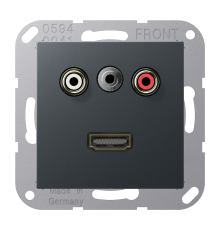 2x Cinch Audio (RCA) / Stereo Jack (TRS 3.5 mm) / HDMI MAA1082ANM Jung