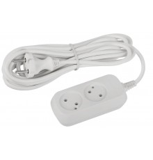 Удлинитель электрический ЭРА UDL-10-250 Greenline 2 розетки без заземления 5м ПВС 2x0.75мм2   Б0065044  ЭРА