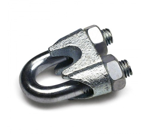 Зажим троса одинарный D4мм тип "Слоник" DIN 741 (100 шт/уп)  PR08.3892  Промрукав