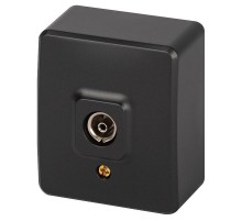 Розетка ЭРА Эксперт 11-3201-05 TV одиночная, IP20, ОУ, Антрацит  Б0063024  ЭРА