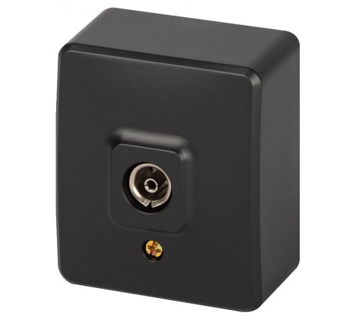 Розетка ЭРА Эксперт 11-3201-05 TV одиночная, IP20, ОУ, Антрацит  Б0063024  ЭРА